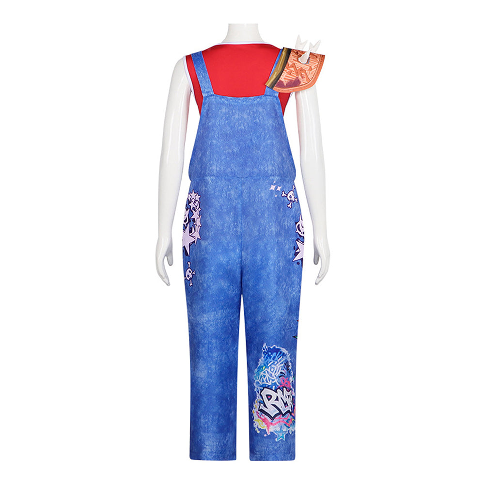 Cosplay Costume Jo Forgotten Island(2026) Film Cosplay Tenue Bleue et Rouge Femme
