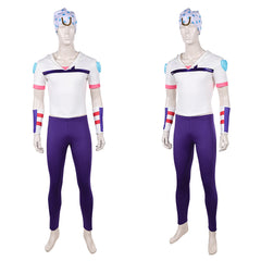Cosplay Costume Johnny Joestar JJBA 7(2026) Anime Cosplay Tenue Blanche et Violette Homme