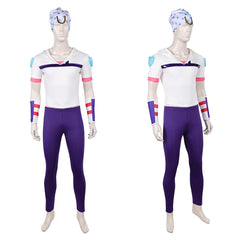Cosplay Costume Johnny Joestar JJBA 7(2026) Anime Cosplay Tenue Blanche et Violette Homme