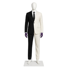 Cosplay Costume Joker Batman Film Cosplay Tenue Noire et Blanche Homme