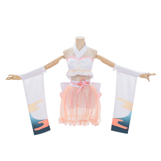 Cosplay Costume Kaguya Cosmic Princess Kaguya(2026) Anime Cosplay Maillot de Bain Blanche et Rose Femme