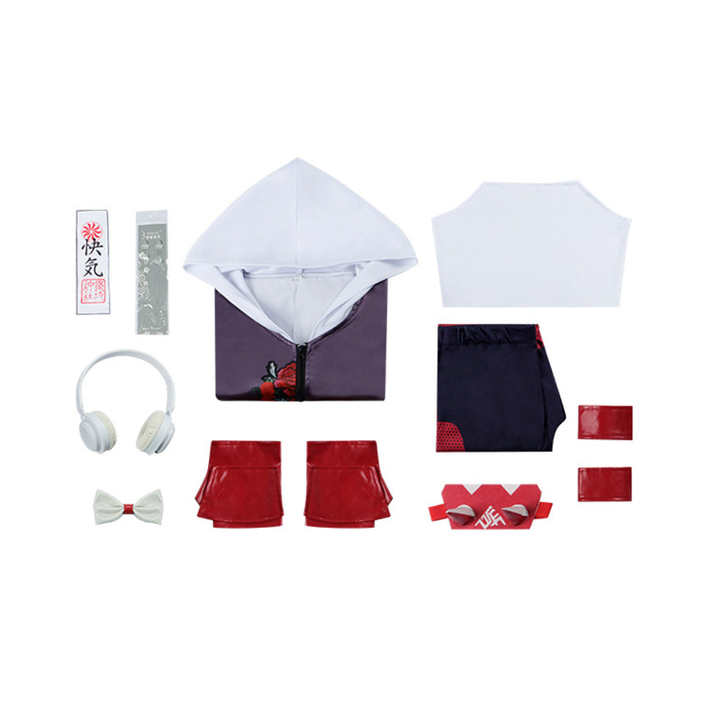Cosplay Costume Kiriko Overwatch Jeu Cosplay Tenue Violette Femme