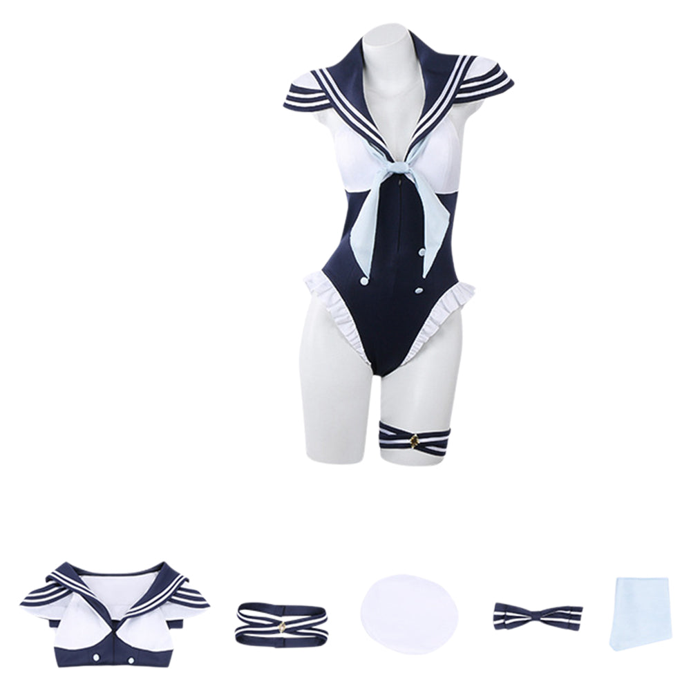Cosplay Costume Kitagawa Marin Sexy Cosplay Doll Anime Cosplay Maillot de Bain Bleu et Blanc Femme