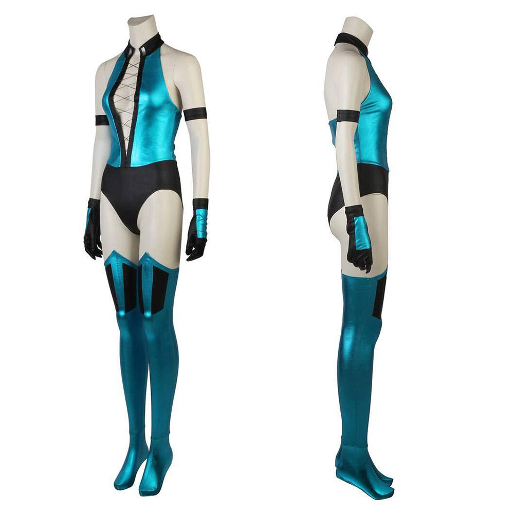 Cosplay Costume Kitana Mortal Kombat 2(2026) Film Cosplay Tenue Bleue Femme
