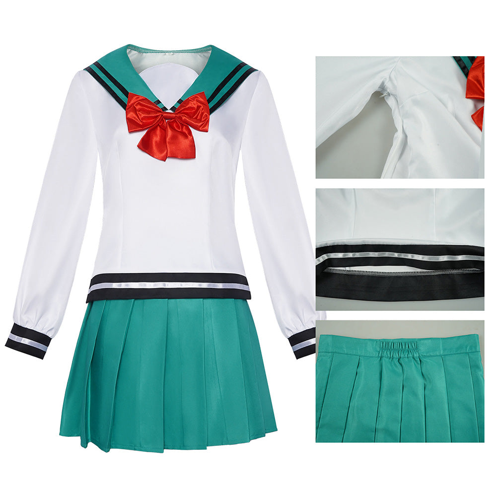 Cosplay Costume Kokomi Teruhashi The Disastrous Life of Saiki K Anime Cosplay Uniforme Blanche et Verte Femme