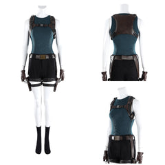 Cosplay Costume Lara Croft Tomb Raider Live Action(2026) TV Cosplay Tenue Noire et Bleue Femme
