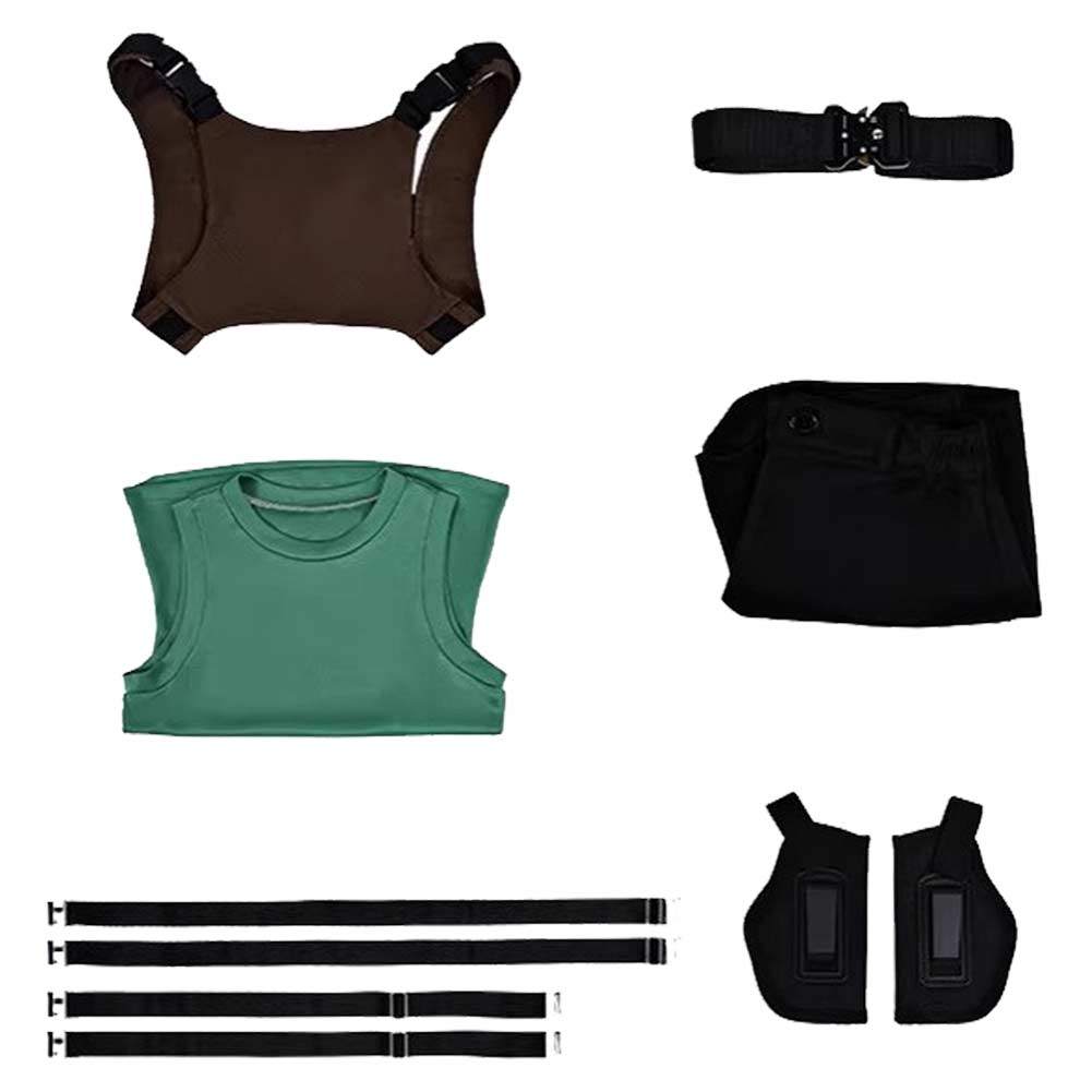 Cosplay Costume Lara Croft Tomb Raider: Legacy of Atlantis(2026) Jeu Cosplay Tenue Verte Femme