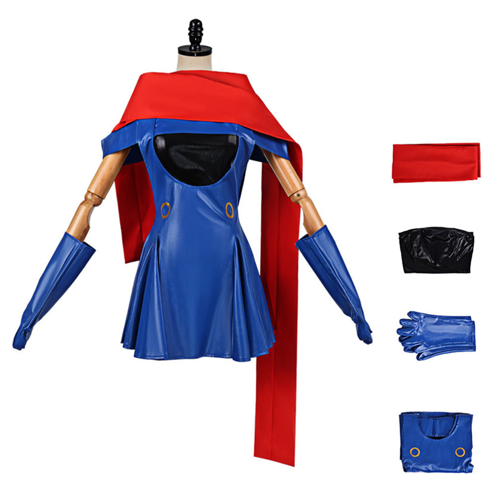 Cosplay Costume Lisa JJBA 7(2026) Anime Cosplay Robe Bleue Femme