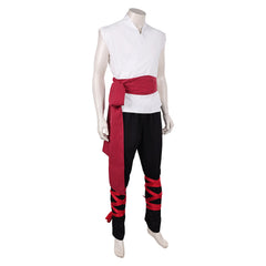 Cosplay Costume Liu Kang Mortal Kombat 2(2026) Film Cosplay Tenue Noire et Blanche Homme