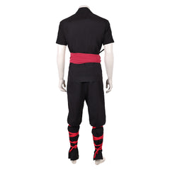 Cosplay Costume Liu Kang Mortal Kombat 2(2026) Film Cosplay Tenue Noire et Rouge Homme