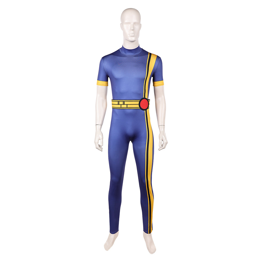 Cosplay Costume Lucas Bishop X-Men '97 Saison 2(2026) TV Cosplay Combinaison Bleue+Cape Rouge Homme