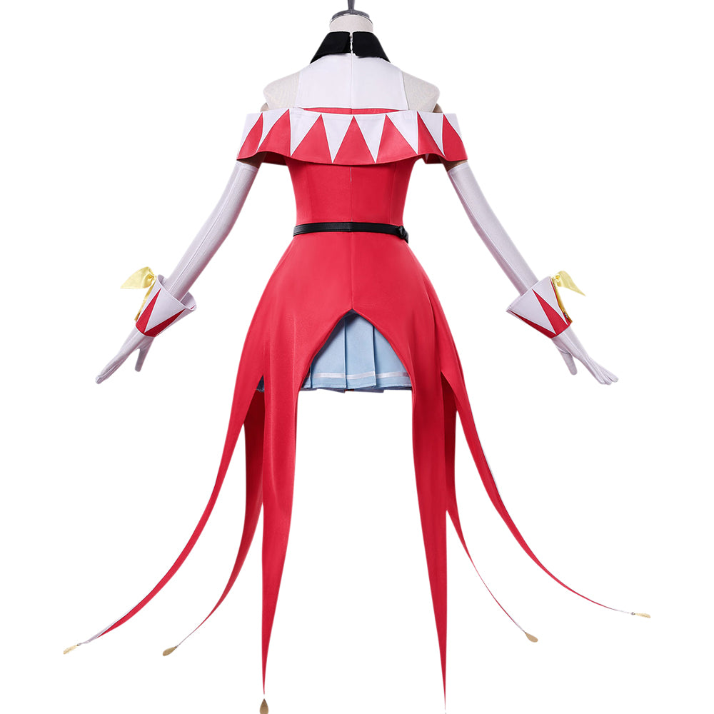 Cosplay Costume Luce Lou The Exiled Heavy Knight Knows How to Game the System(2026) Anime Cosplay Tenue Blanche et Rouge Femme