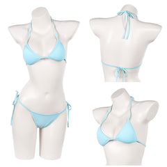 Cosplay Costume Lucia Caminos GTA(2026) Jeu Cosplay Maillot de Bain Bikini Bleu Femme