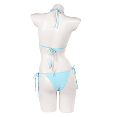 Cosplay Costume Lucia Caminos GTA(2026) Jeu Cosplay Maillot de Bain Bikini Bleu Femme