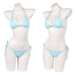 Cosplay Costume Lucia Caminos GTA(2026) Jeu Cosplay Maillot de Bain Bikini Bleu Femme