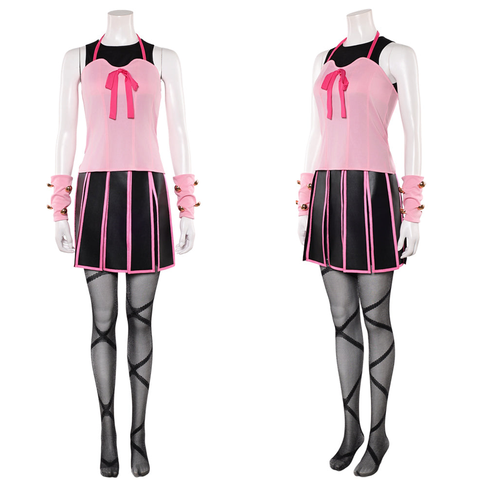 Cosplay Costume Lucy Steel JJBA 7(2026) Anime Cosplay Tenue Rose et Noire Femme