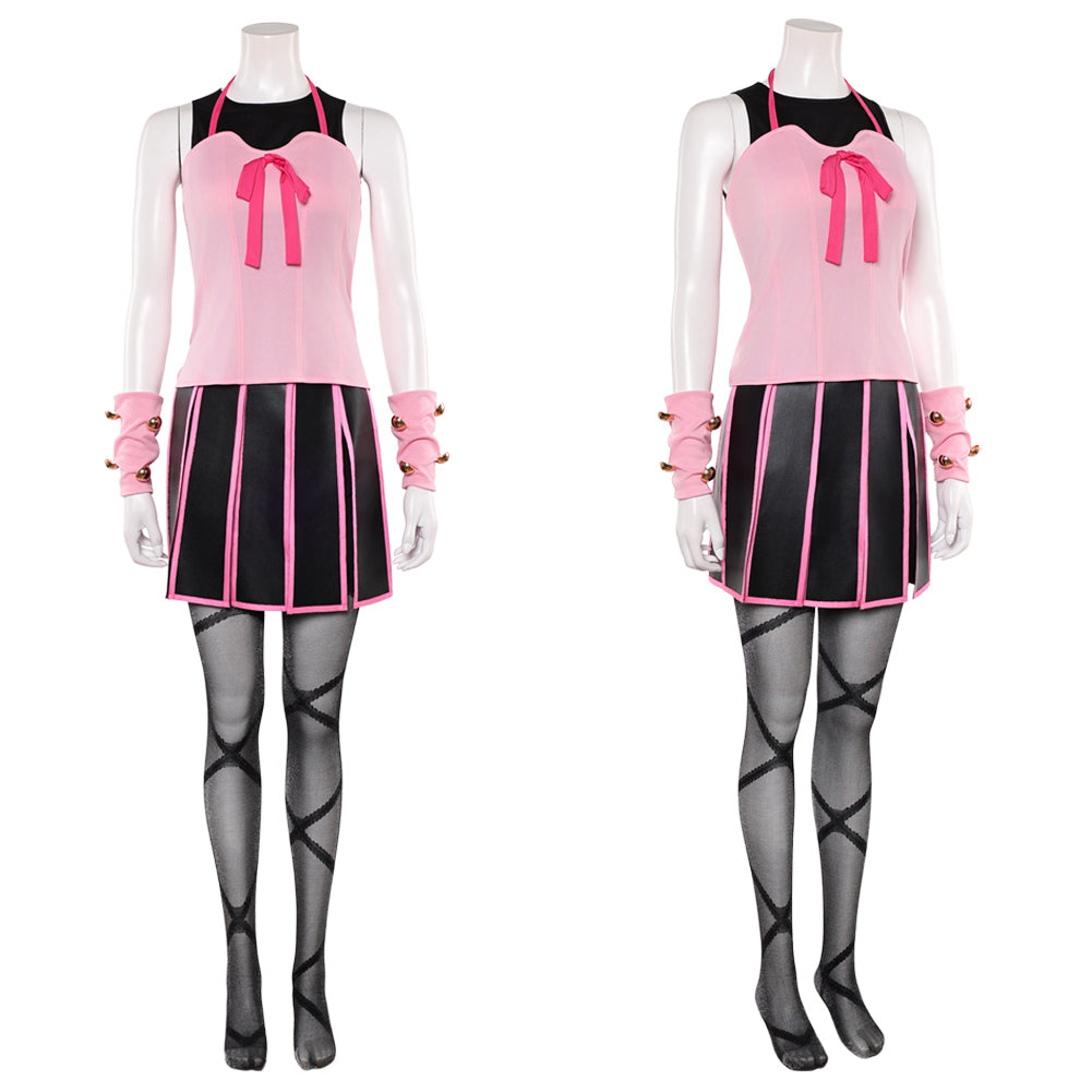 Cosplay Costume Lucy Steel JJBA 7(2026) Anime Cosplay Tenue Rose et Noire Femme