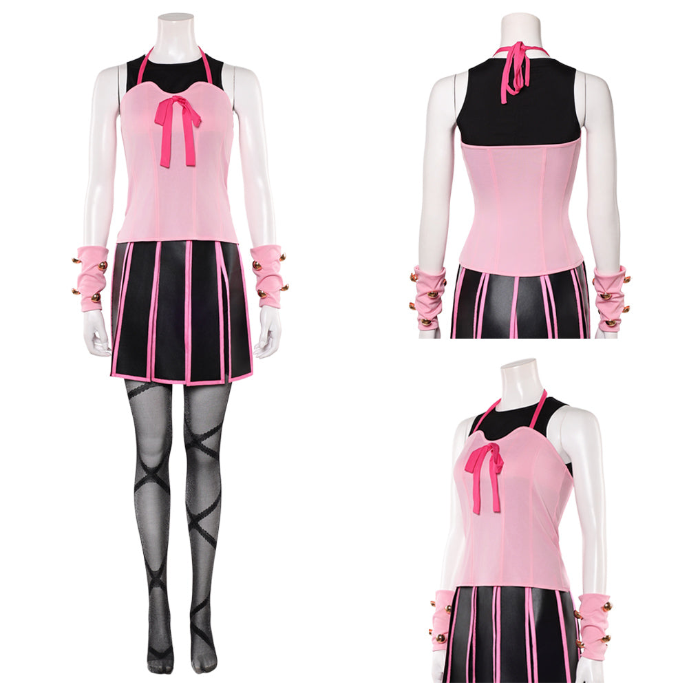 Cosplay Costume Lucy Steel JJBA 7(2026) Anime Cosplay Tenue Rose et Noire Femme
