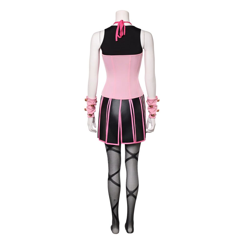 Cosplay Costume Lucy Steel JJBA 7(2026) Anime Cosplay Tenue Rose et Noire Femme