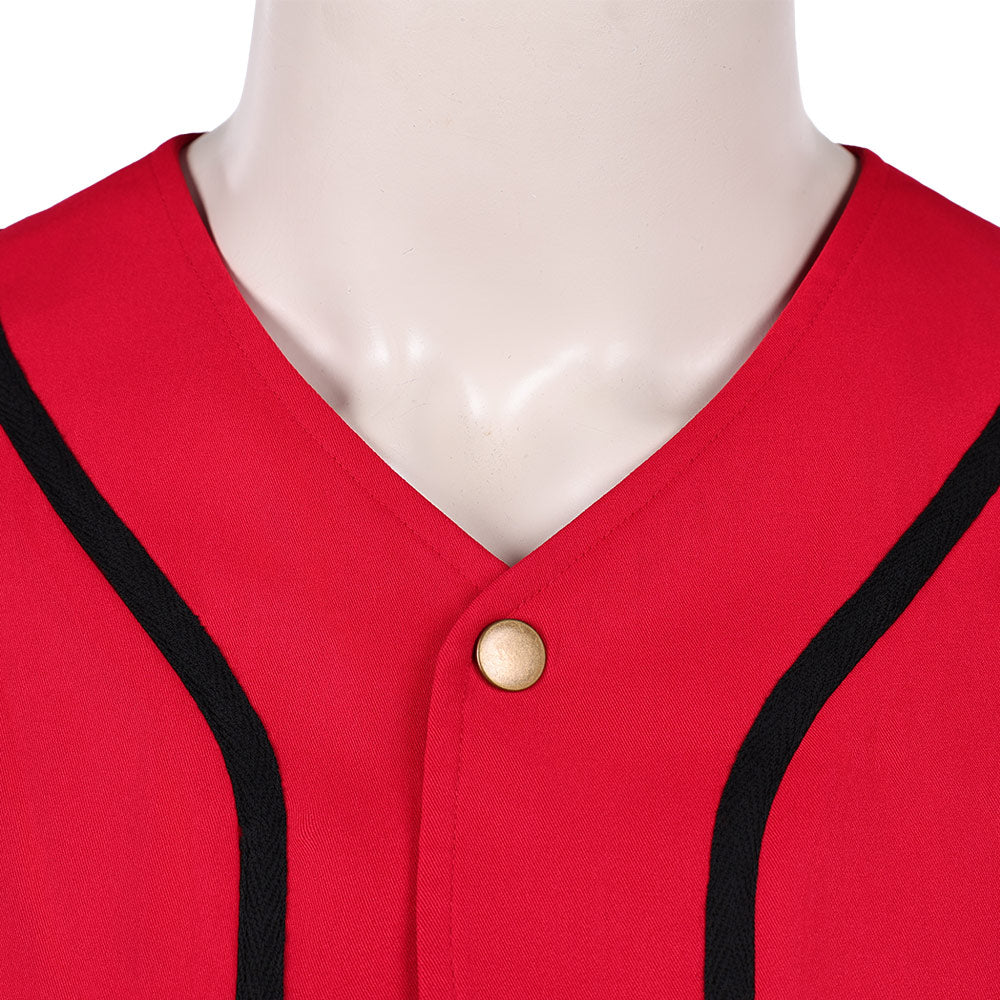 Cosplay Costume Luffy One Piece Live Action 2(2026) TV Cosplay Tenue Rouge Homme Sans Chapeau
