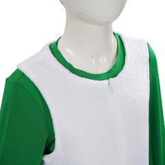 Cosplay Costume Luigi The Super Mario Galaxy Movie(2026) Film Cosplay Tenue Blanche et Verte Enfant