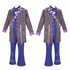 Cosplay Costume Mad Hatter Alice au Pays des Merveilles Film Cosplay Tenue Bleue Homme