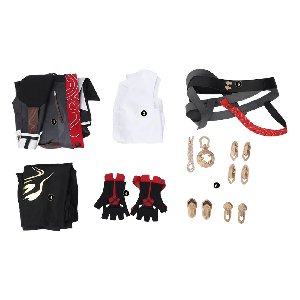 Cosplay Costume Male Trailblazer Honkai: Star Rail Jeu Cosplay Tenue Blanche et Noire Homme