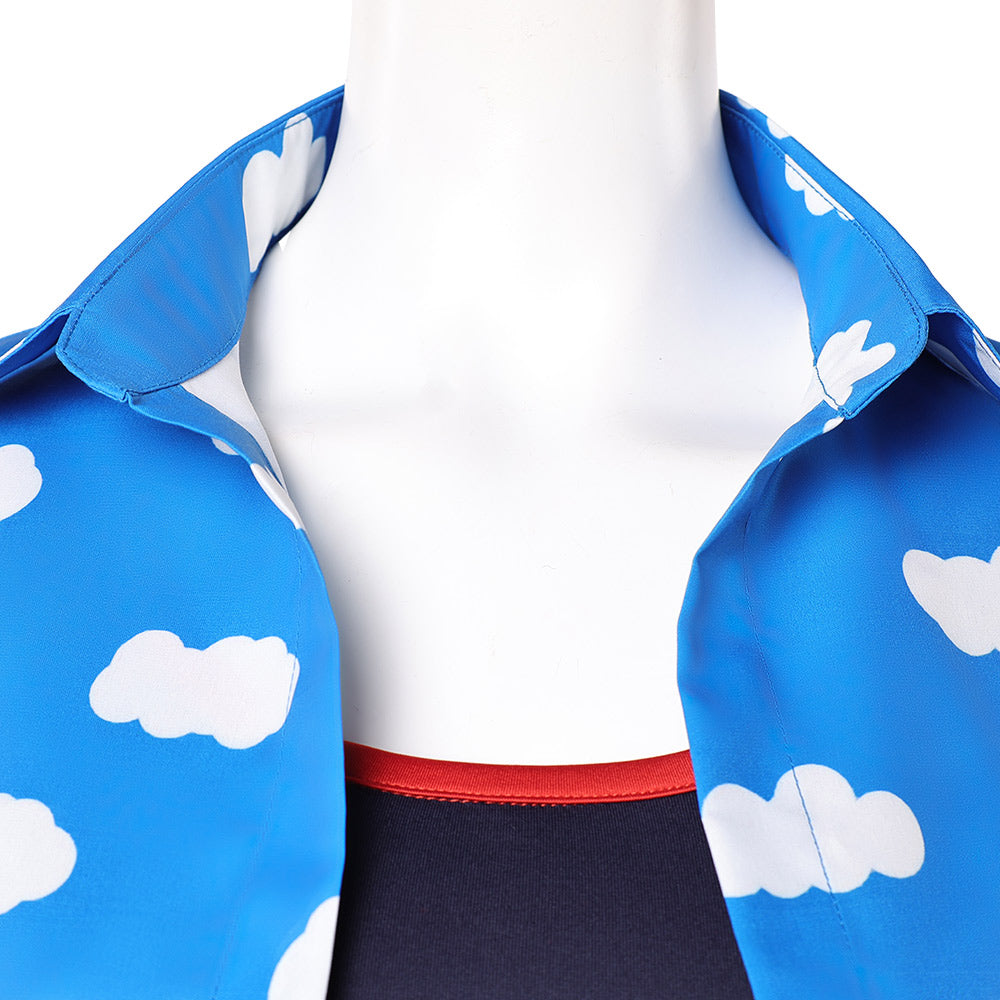 Cosplay Costume Miss Goldenweek One Piece Live Action 2(2026) TV Cosplay Tenue Bleue et Rouge Femme