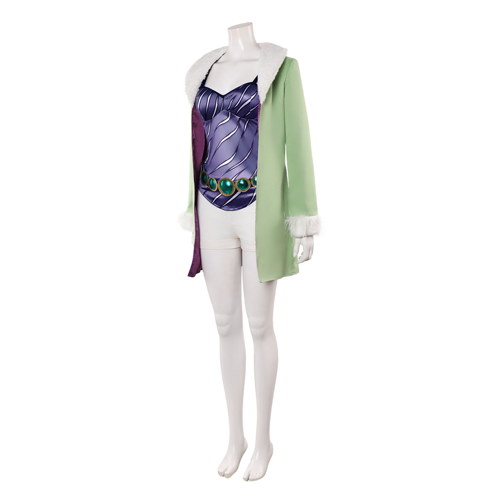 Cosplay Costume Miss Wednesday One Piece Live Action 2(2026) TV Cosplay Tenue Verte et Violette Femme