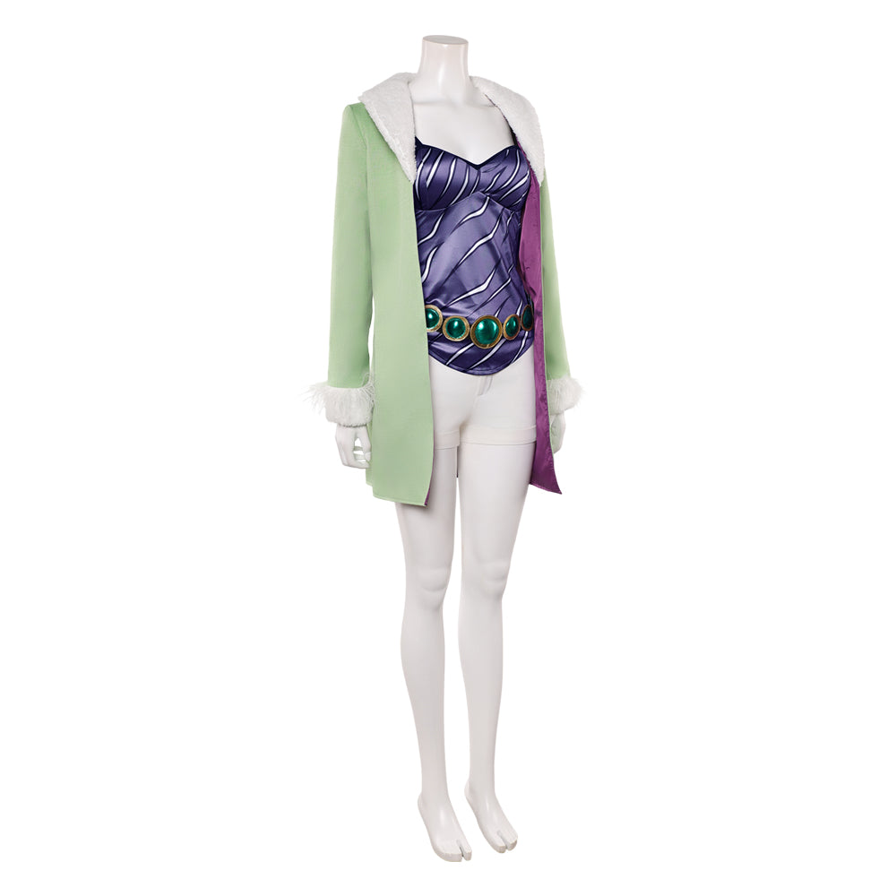 Cosplay Costume Miss Wednesday One Piece Live Action 2(2026) TV Cosplay Tenue Verte et Violette Femme