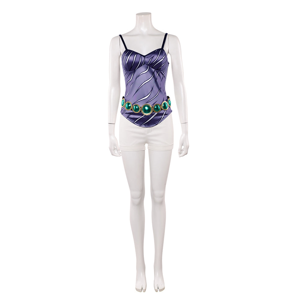 Cosplay Costume Miss Wednesday One Piece Live Action 2(2026) TV Cosplay Tenue Verte et Violette Femme