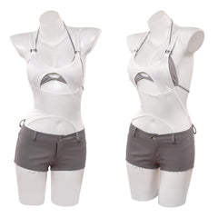 Cosplay Costume Mizi Alien Stage(2026) TV Cosplay Top Blanc+Short Femme