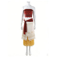 Cosplay Costume Moana Vaiana en Live Action(2026) Film Cosplay Tenue Beige et Jaune Femme