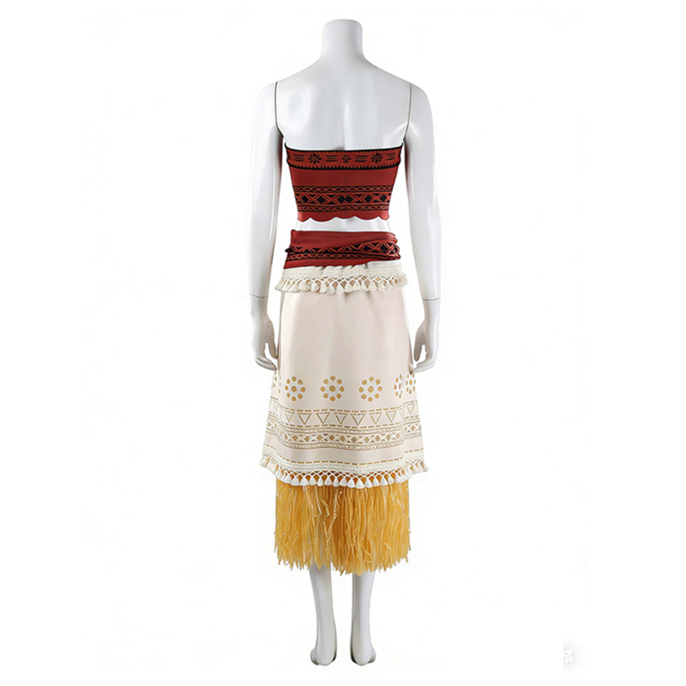 Cosplay Costume Moana Vaiana en Live Action(2026) Film Cosplay Tenue Beige et Jaune Femme
