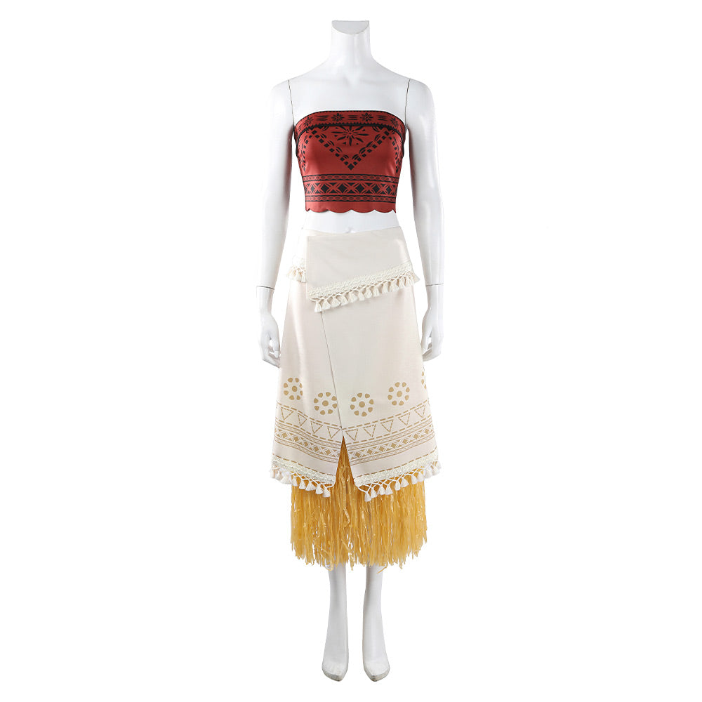 Cosplay Costume Moana Vaiana en Live Action(2026) Film Cosplay Tenue Beige et Jaune Femme