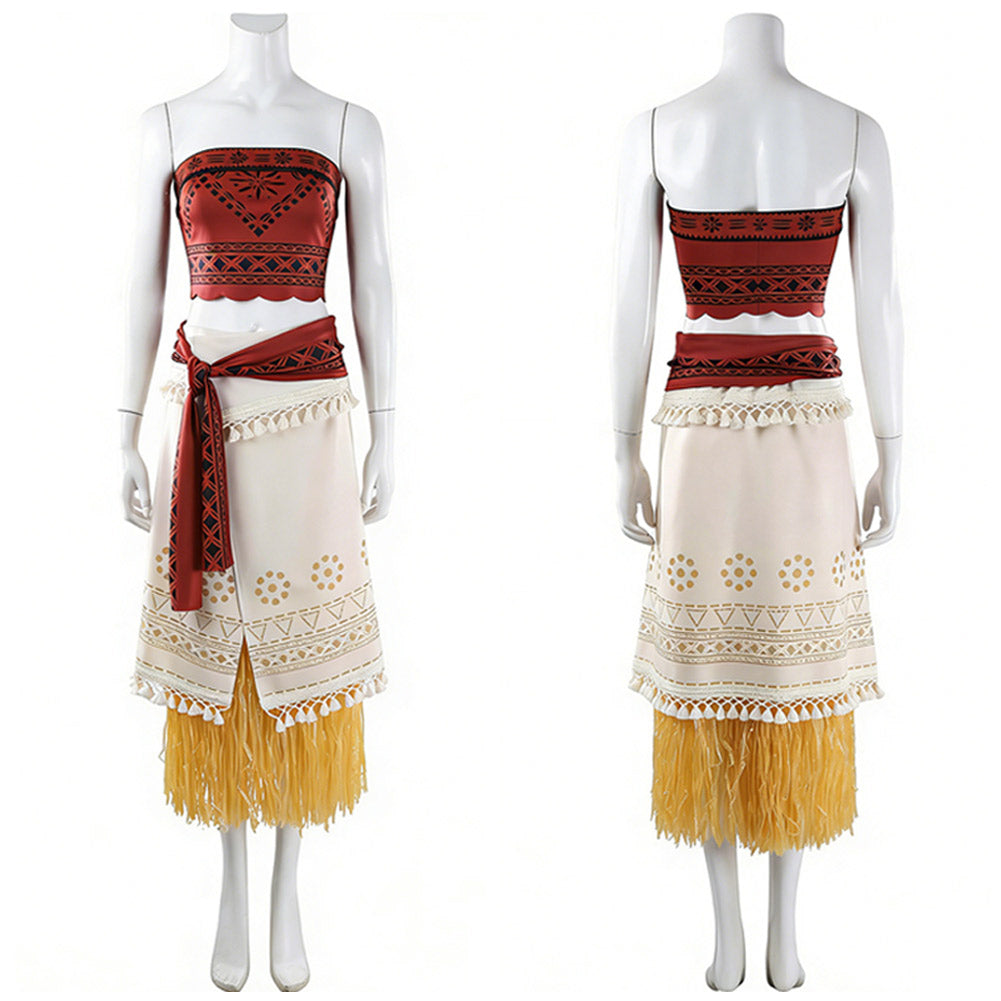 Cosplay Costume Moana Vaiana en Live Action(2026) Film Cosplay Tenue Beige et Jaune Femme
