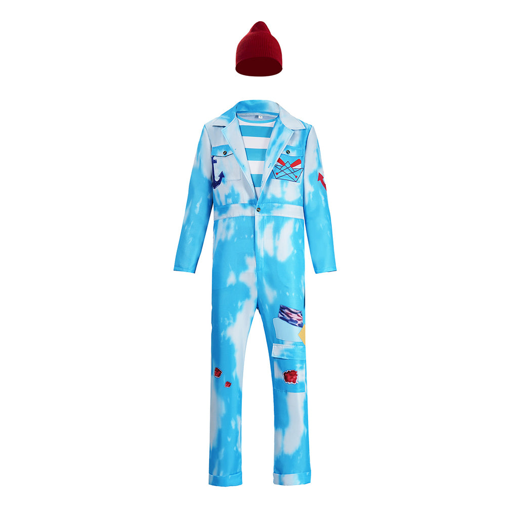 Cosplay Costume Mr. Smee Descendants: Wicked Wonderland(2026) Film Cosplay Combinaison Bleue Homme