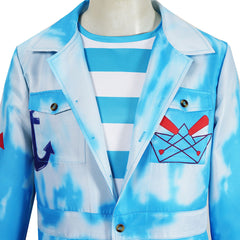 Cosplay Costume Mr. Smee Descendants: Wicked Wonderland(2026) Film Cosplay Combinaison Bleue Homme