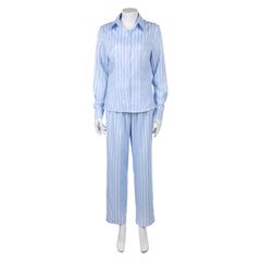 Cosplay Costume Nami One Piece Live Action 2(2026) TV Cosplay Tenue à Rayures Bleues Femme