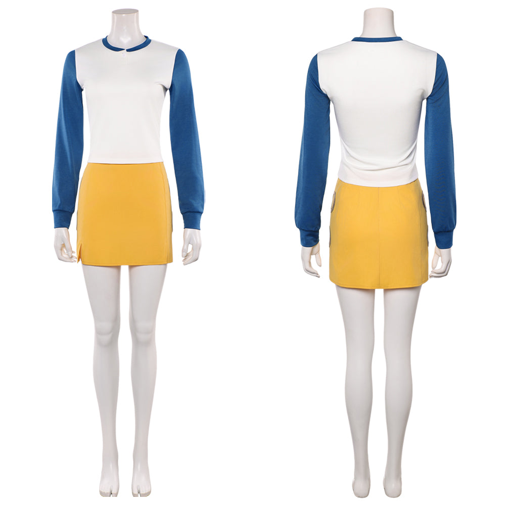 Cosplay Costume Nami One Piece Live Action 2(2026) TV Cosplay Tenue Blanche et Jaune Femme