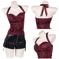Cosplay Costume Nikki Obsessed Film Cosplay Tenue Rouge et Noire Femme