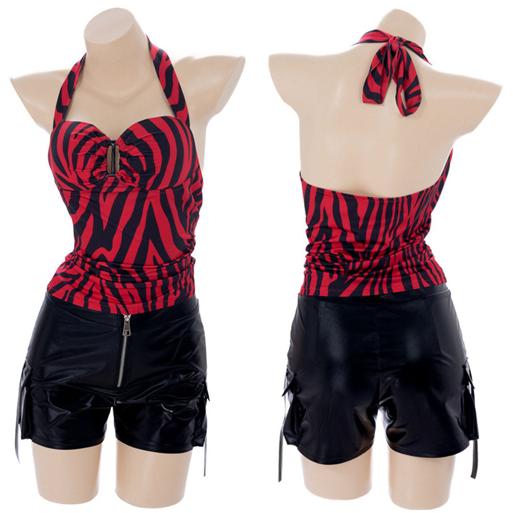 Cosplay Costume Nikki Obsession Film Cosplay Tenue Rouge et Noire Femme Ver.2