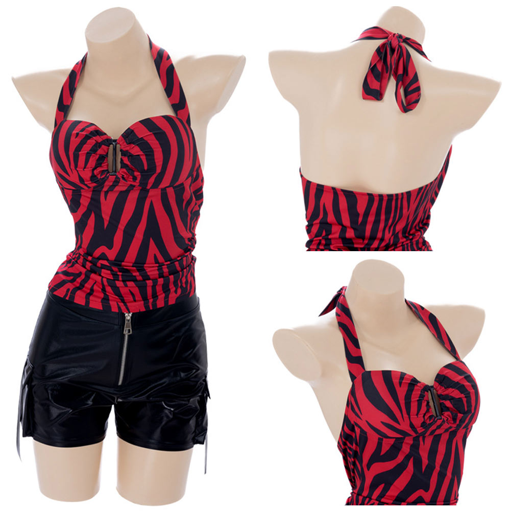 Cosplay Costume Nikki Obsession Film Cosplay Tenue Rouge et Noire Femme Ver.2