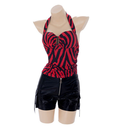 Cosplay Costume Nikki Obsession Film Cosplay Tenue Rouge et Noire Femme Ver.2
