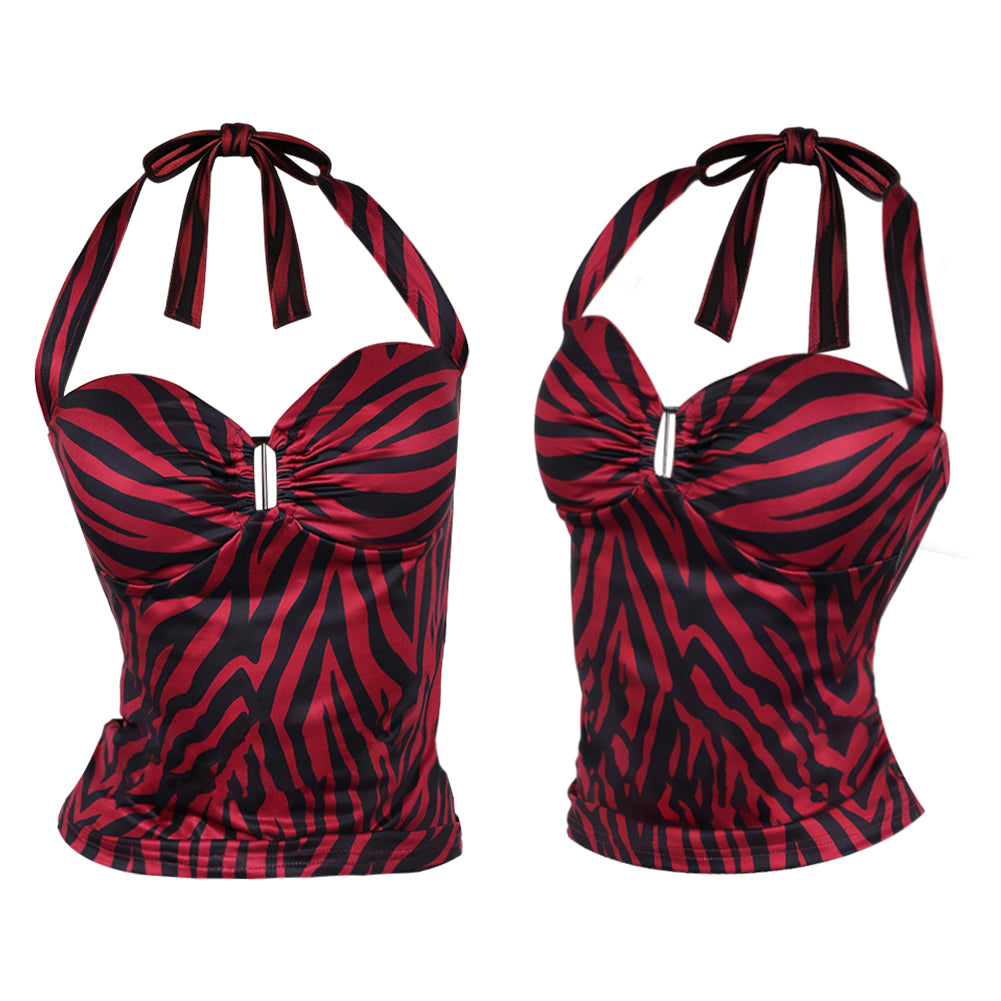 Cosplay Costume Nikki Obsession(2026) Film Cosplay Haut Rouge et Noir Femme
