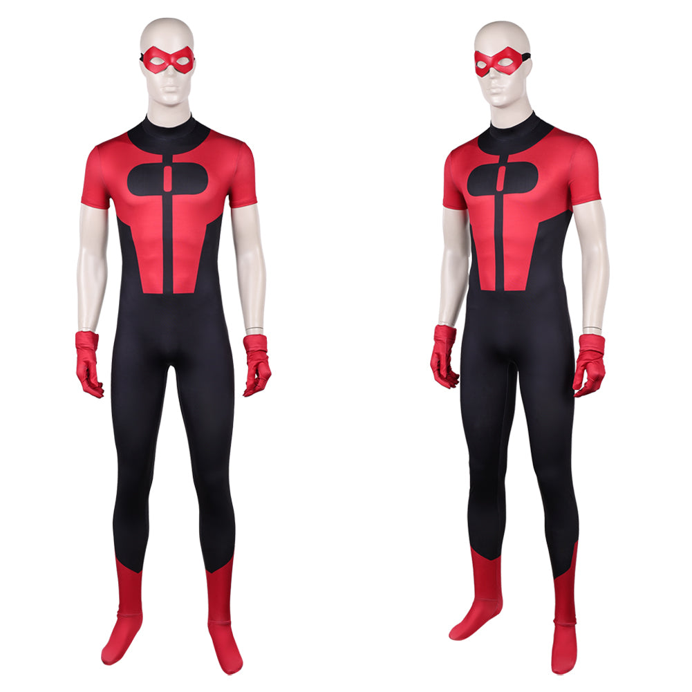 Cosplay Costume Oliver Grayson Invincible 4(2026) TV Cosplay Combinaison Noire et Rouge Homme