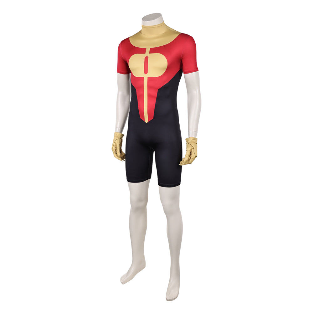 Cosplay Costume Oliver Grayson Invincible 4(2026) TV Cosplay Combinaison Rouge et Jaune Homme