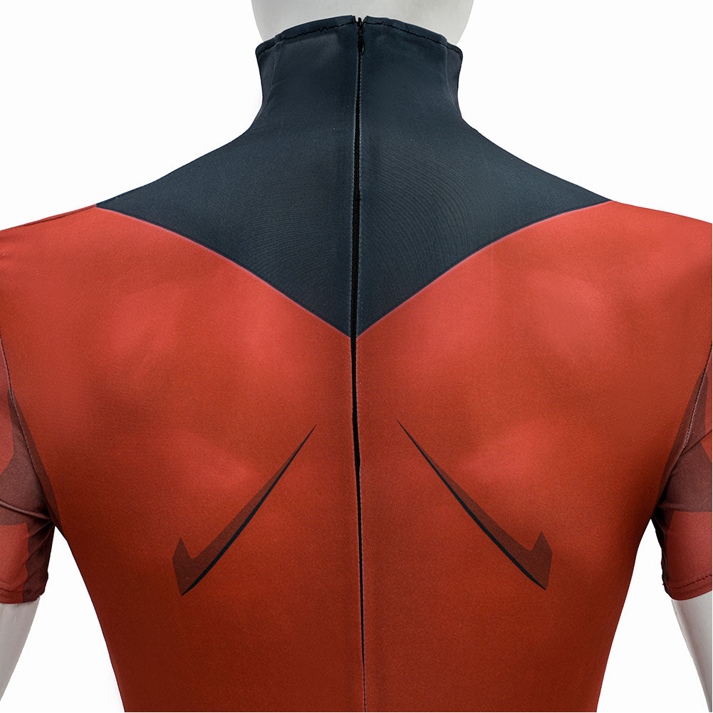 Cosplay Costume Oliver Grayson Invincible 4(2026) TV Cosplay Combinaison Rouge et Noire Homme Ver.2