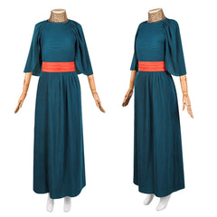 Cosplay Costume Penelope The Odyssey(2026) Film Cosplay Robe Bleue+Ceinture Rouge Femme