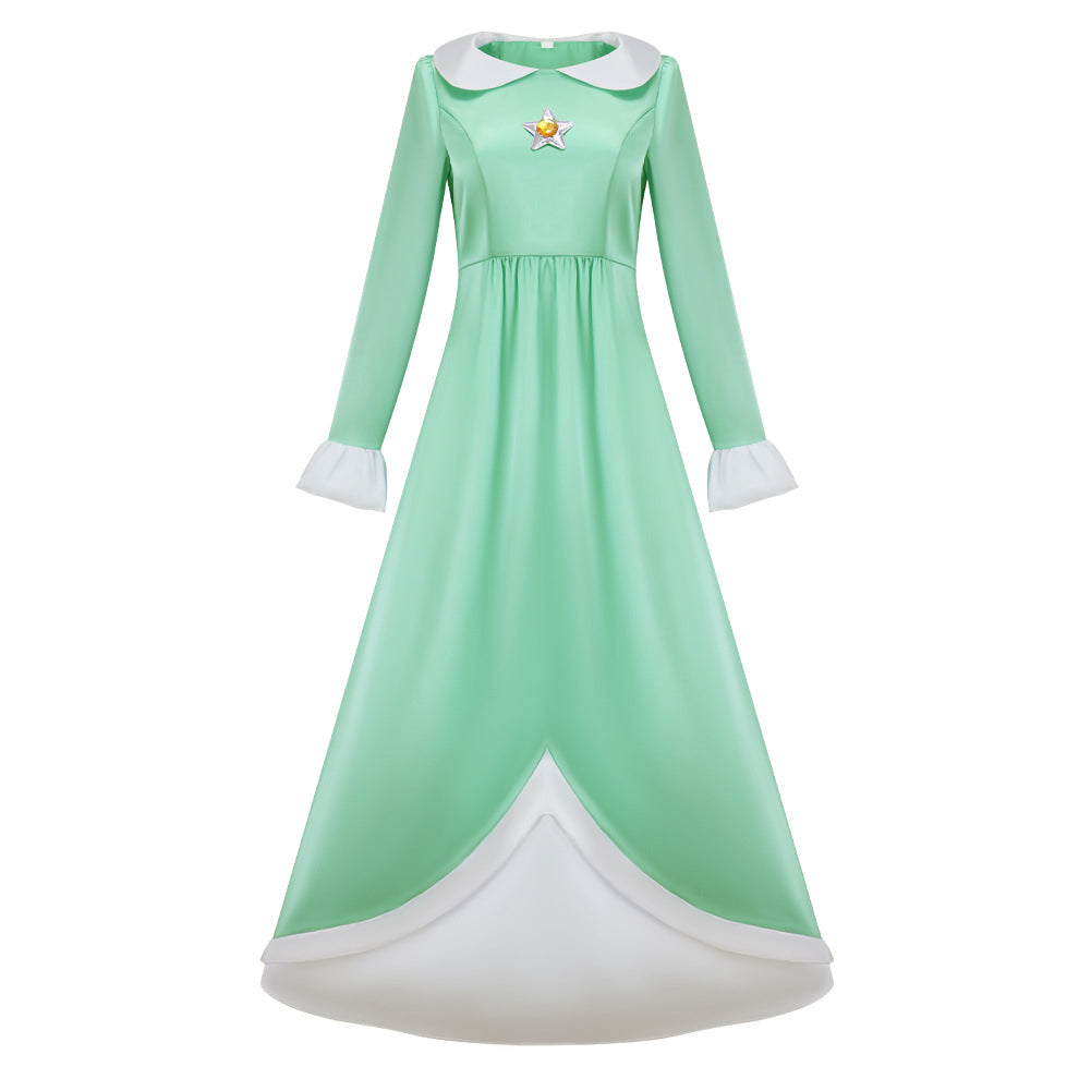 Cosplay Costume Princess Daisy The Super Mario Galaxy Movie(2026) Film Cosplay Robe Verte Femme